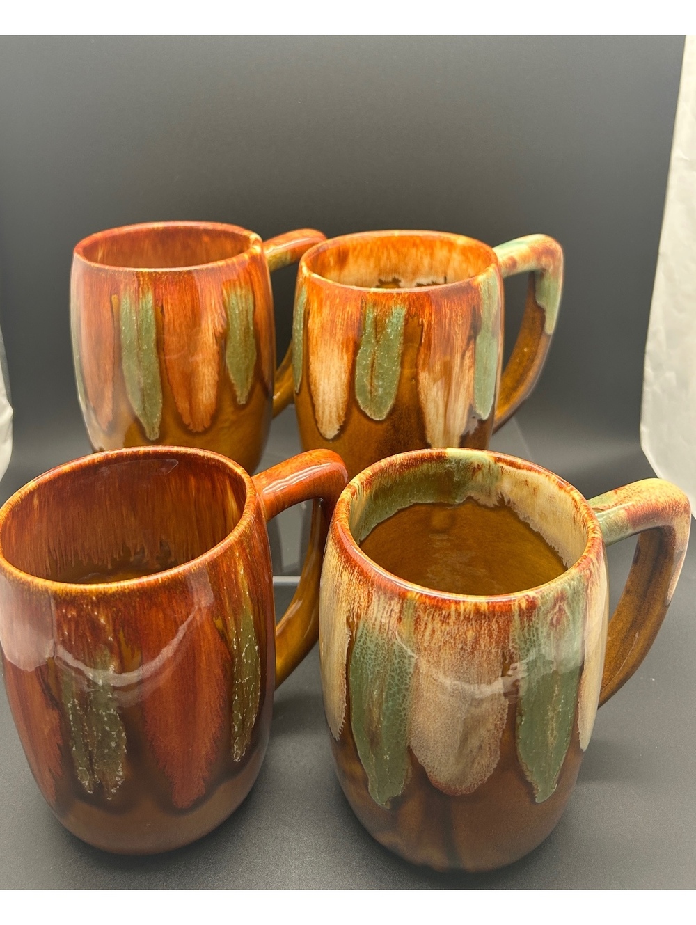 4 Vintage Dryden Pottery Mugs-perfect! 16 oz